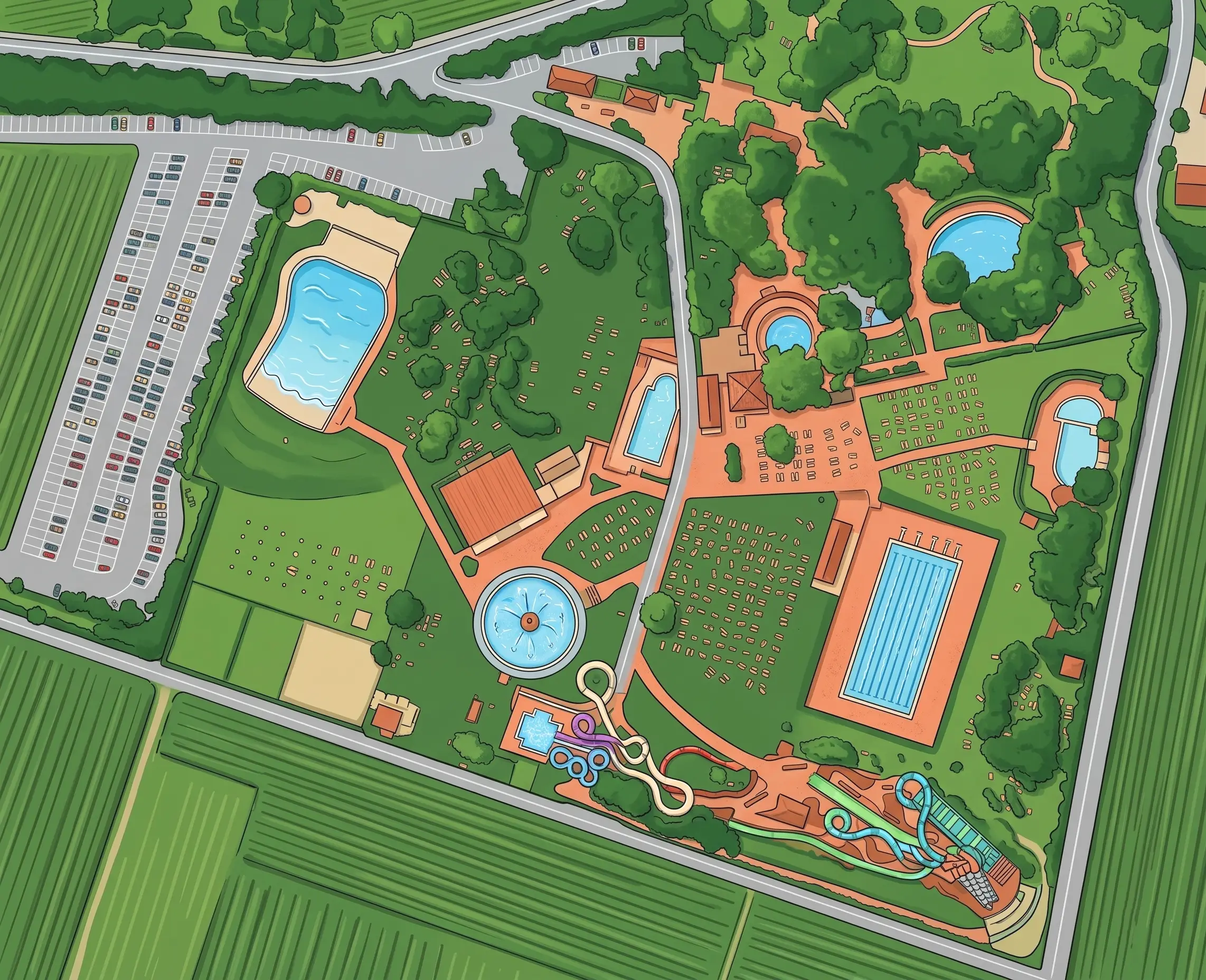 mappa del parco Terme di Giunone